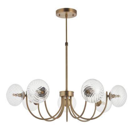 Endon 119224 - Lustră suspendată pe cablu HAGUE 7xG9/5W/230V alamă