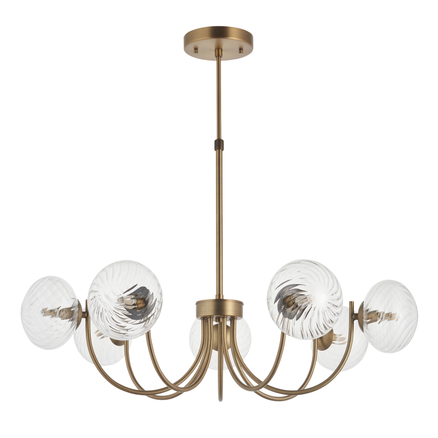 Endon 119224 - Lustră suspendată pe cablu HAGUE 7xG9/5W/230V alamă
