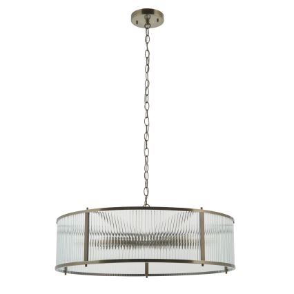 Endon 119455 - Candelabru RIDGETON cu lanț, 8xE14/7W/230V, alamă