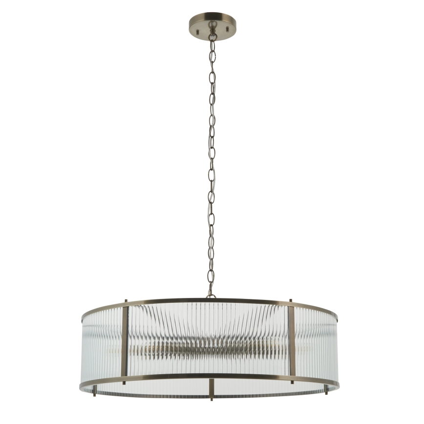 Endon 119455 - Candelabru RIDGETON cu lanț, 8xE14/7W/230V, alamă