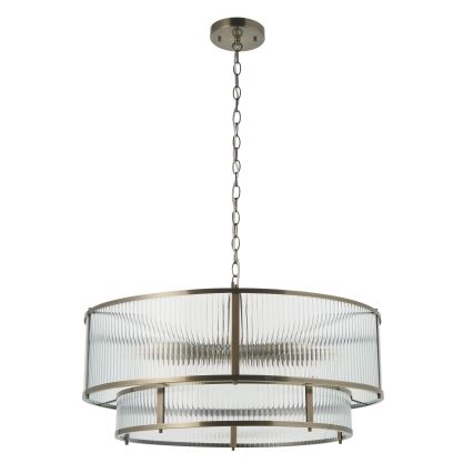 Endon 119456 - Candelabru RIDGETON pe lanț, 8xE14/7W/230V, alamă