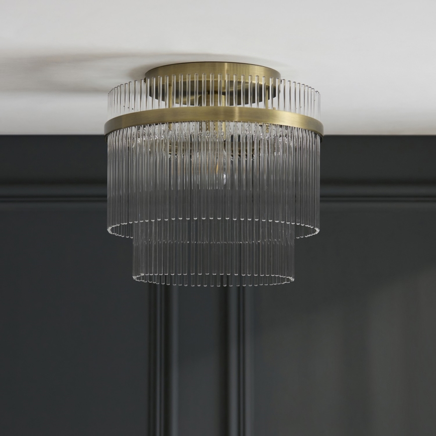 Endon 119492 - Lustră aplicată MARIETTA 1xE27/10W/230V alamă/clară