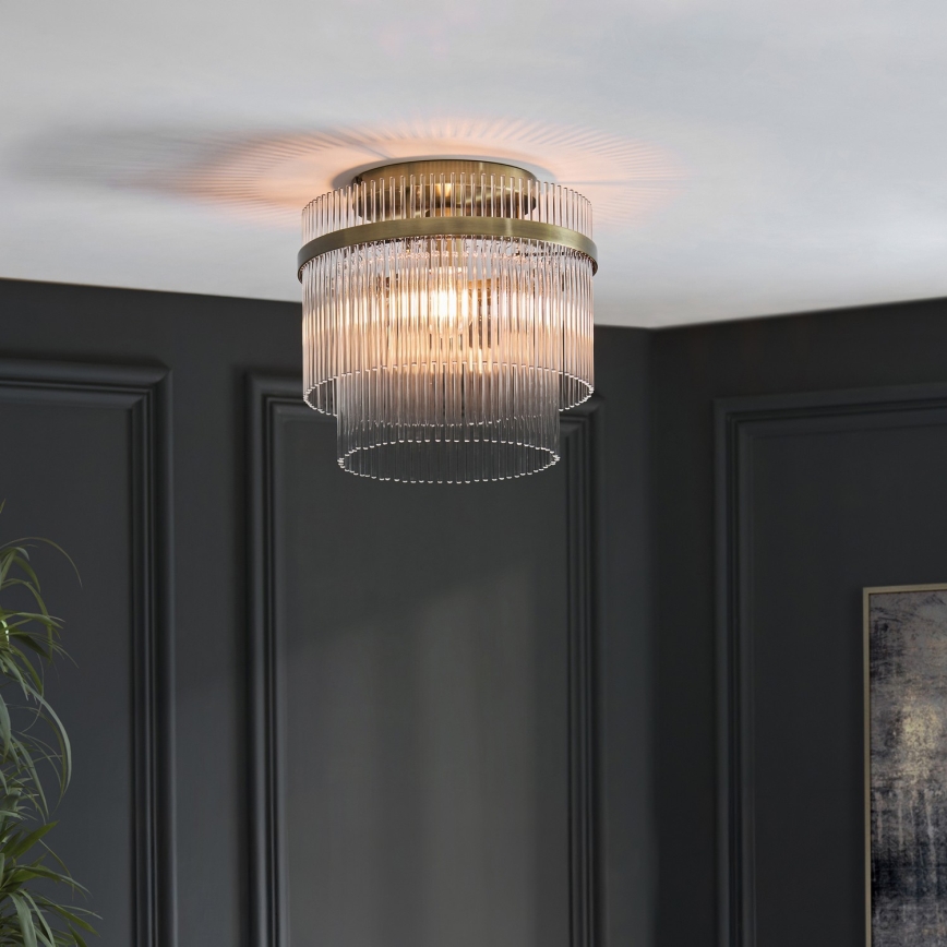 Endon 119492 - Lustră aplicată MARIETTA 1xE27/10W/230V alamă/clară