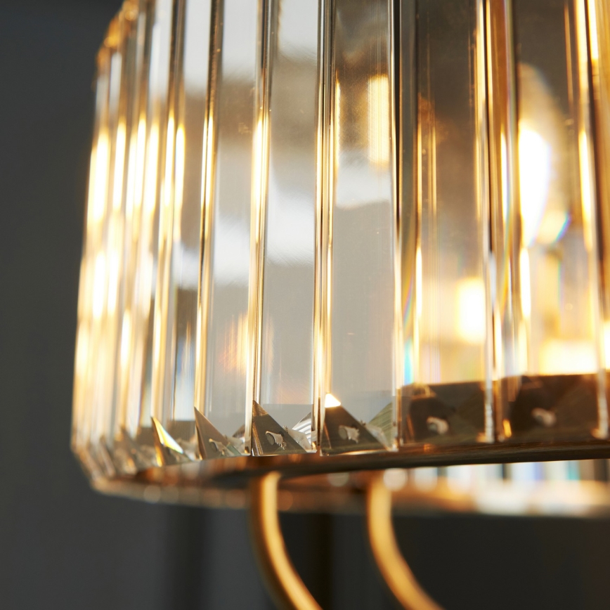 Endon 119611 - Candelabru VISCONTI cu lanț, 8xE14/6W/230V, alamă