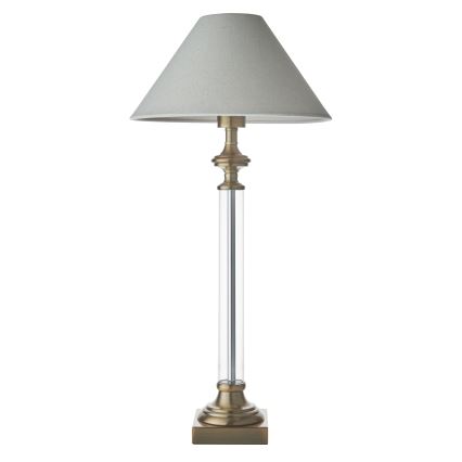 Endon 119972 - Lampă de masă AVEBURY 1xE27/10W/230V alamă/gri