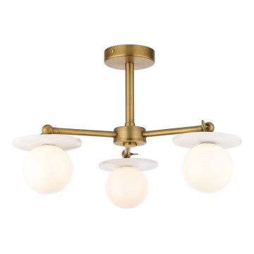 Endon 120036 - Lustră pe tijă CERCHIO 3xG9/5W/230V, alamă