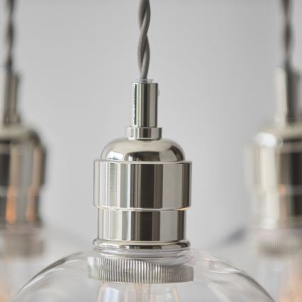 Endon 120644 - Lustră suspendată cu cablu, 3xE27/10W/230V, crom lucios
