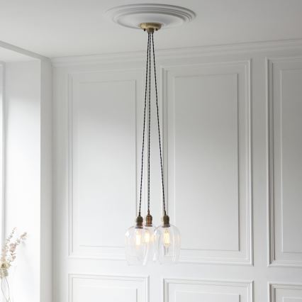 Endon 120648 - Lustră suspendată pe cablu 3xE27/10W/230V, alamă