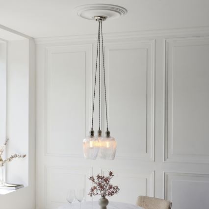 Endon 120652 - Lustră suspendată pe cablu 3xE27/10W/230V crom lucios
