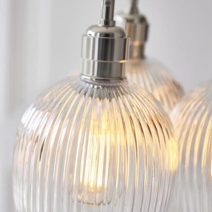 Endon 120652 - Lustră suspendată pe cablu 3xE27/10W/230V crom lucios