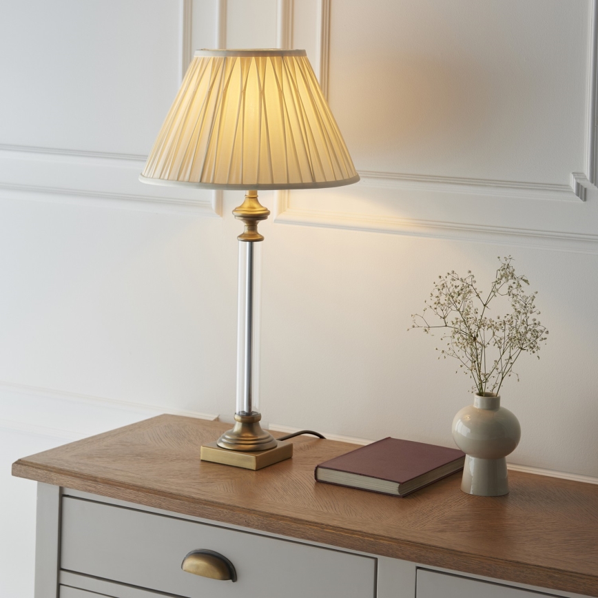 Endon 122515 - Lampă de masă AVEBURY 1xE27/10W/230V alamă/verde