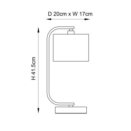 Endon 57917 - Lampă de masă reglabilă CANNING 1xE14/40W/230V crom lucios/alb