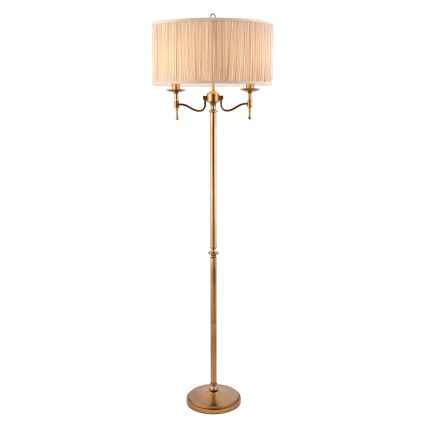 Endon 63620 - Lampadar STANFORD 2xE14/40W/230V alamă/bej