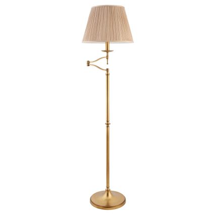 Endon 63621 - Lampadar STANFORD 1xE27/60W/230V alamă/bej