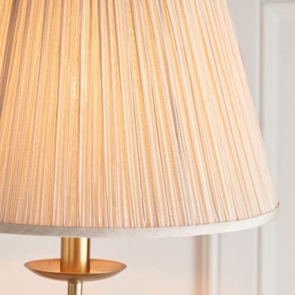 Endon 63621 - Lampadar STANFORD 1xE27/60W/230V alamă/bej