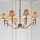 Endon 63629 - Candelabru cu lanț STANFORD 8xE14/40W/230V alamă/bej