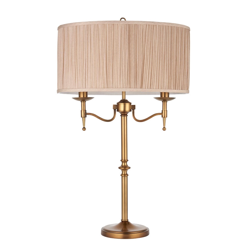 Endon 63648 - Lampă de birou STANFORD 2xE14/40W/230V alamă/bej