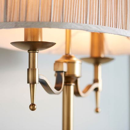 Endon 63648 - Lampă de birou STANFORD 2xE14/40W/230V alamă/bej