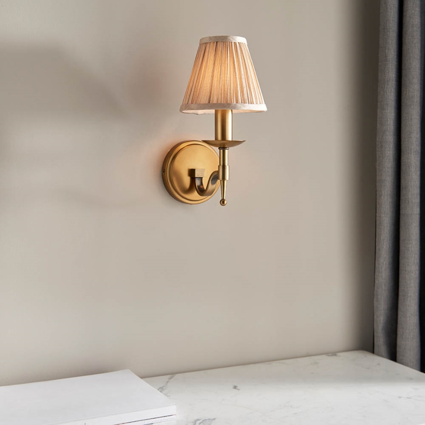Endon 63653 - Lampă de perete STANFORD 1xE14/40W/230V alamă/bej