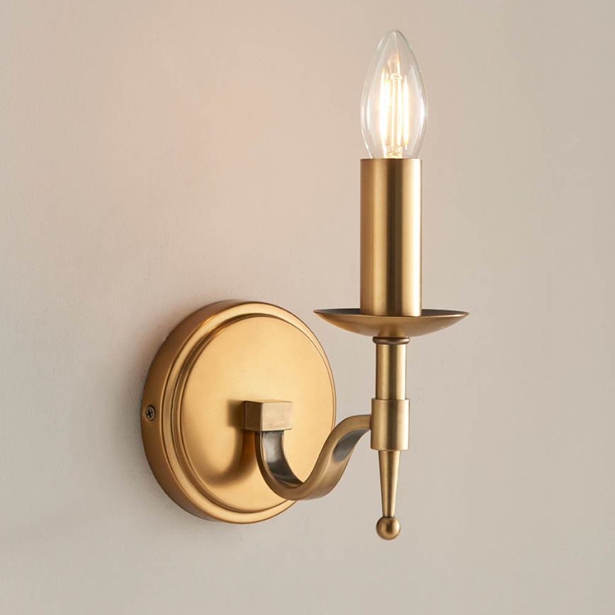 Endon 63653 - Lampă de perete STANFORD 1xE14/40W/230V alamă/bej