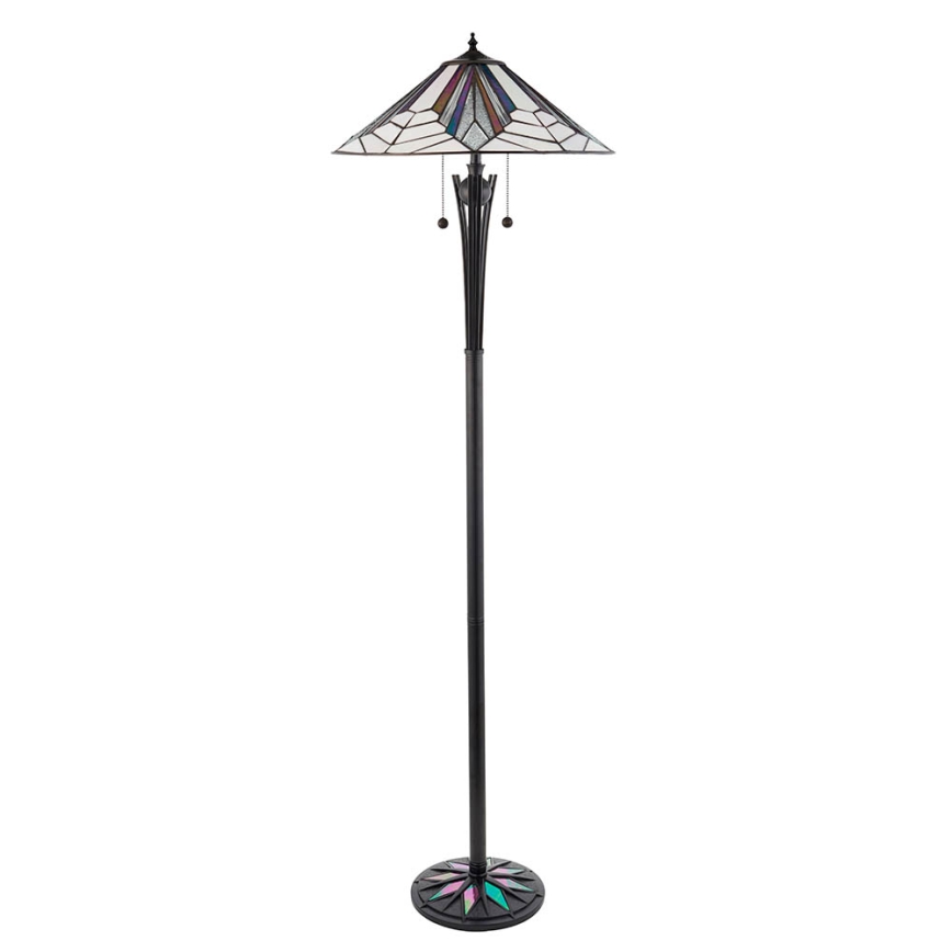 Endon 63934 - Lampadar Tiffany ASTORIA, 2xE27/60W/230V, diametru 48 cm