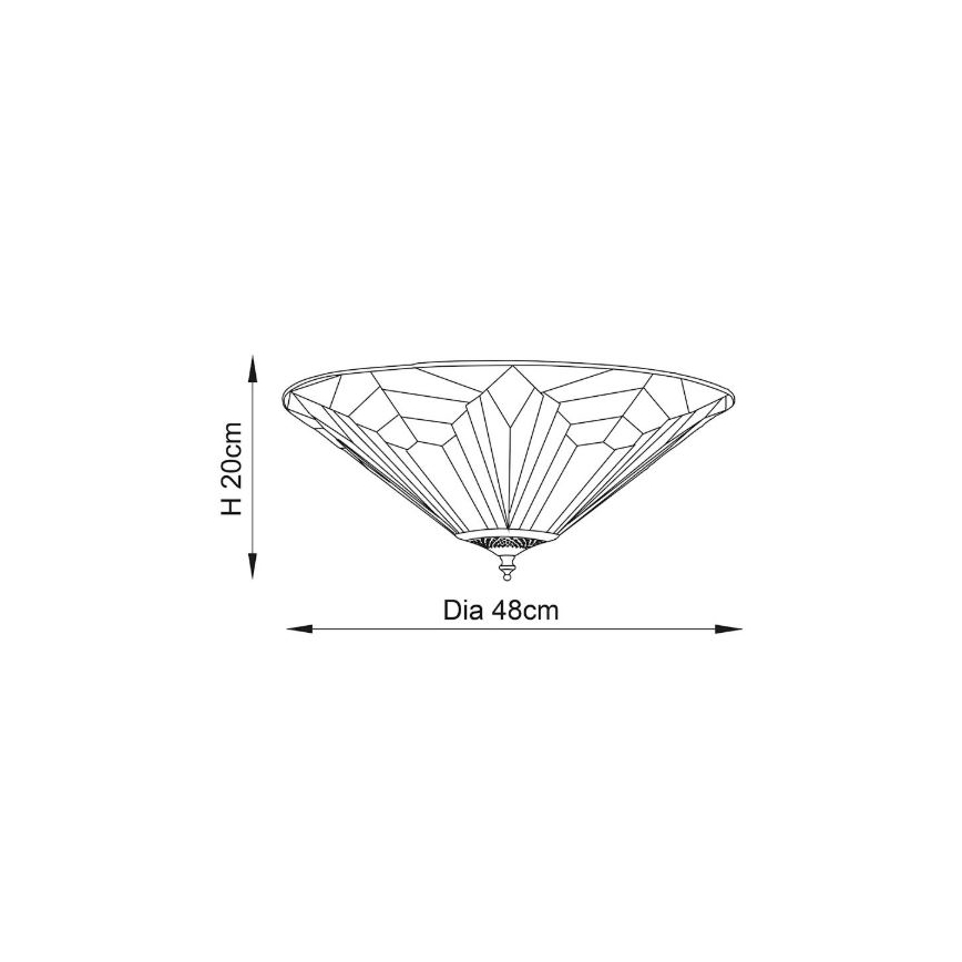 Endon 63935 - Plafonieră Tiffany ASTORIA, 2xE27/60W/230V, Ø 48 cm