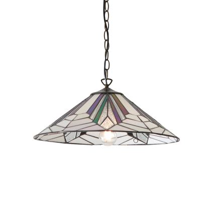 Endon 63938 - Lustră Tiffany ASTORIA pe lanț, 1xE27/60W/230V, Ø48 cm