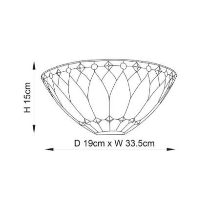 Endon 63983 - Aplica de perete Tiffany BROOKLYN 1xE14/40W/230V