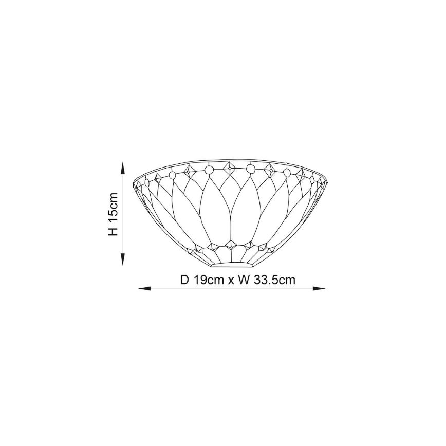 Endon 63983 - Aplica de perete Tiffany BROOKLYN 1xE14/40W/230V