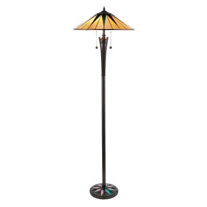 Endon 64041 - Lampadar Tiffany DARK STAR, 2xE27/60W/230V, Ø 49 cm