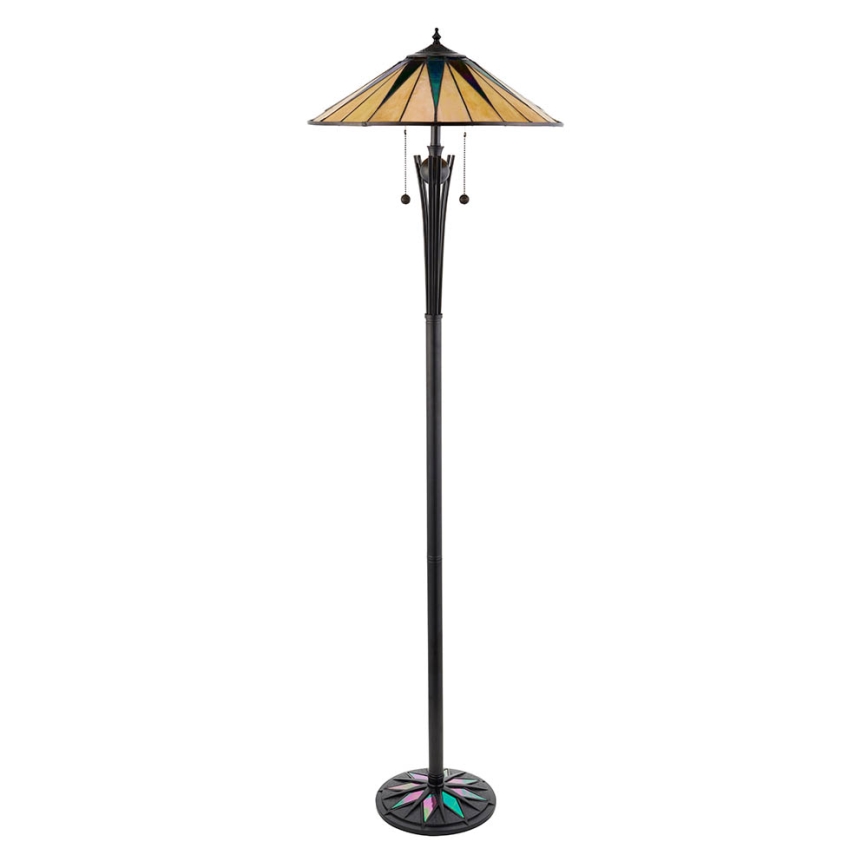 Endon 64041 - Lampadar Tiffany DARK STAR, 2xE27/60W/230V, Ø 49 cm