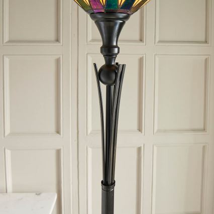 Endon 64042 - Lampă de podea Tiffany DARK STAR 1xE27/60W/230V Ø 42 cm