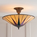 Endon 64043 - Lustră aplicată Tiffany DARK STAR, 3 x E27, 60 W, 230 V, diam. 49 cm