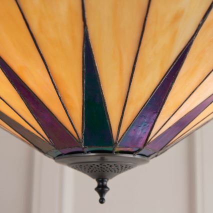 Endon 64043 - Lustră aplicată Tiffany DARK STAR, 3 x E27, 60 W, 230 V, diam. 49 cm