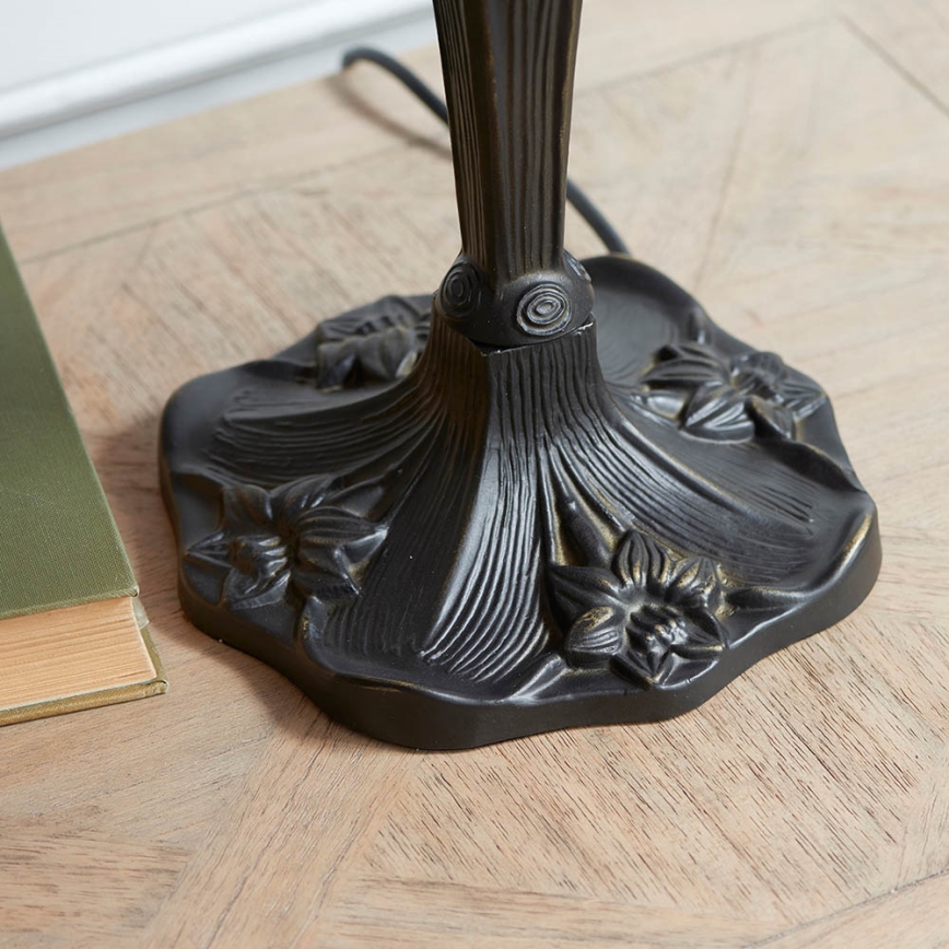 Endon 64085 - Lampă de masă Tiffany DRAGONFLY, 2xE27/60W/230V, diam. 41 cm