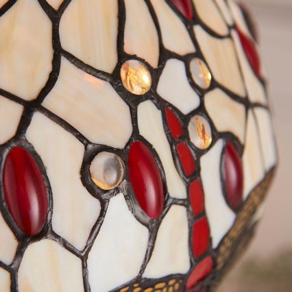 Endon 64086 - Lampă de masă Tiffany DRAGONFLY 2xE27/60W/230V Ø 30 cm