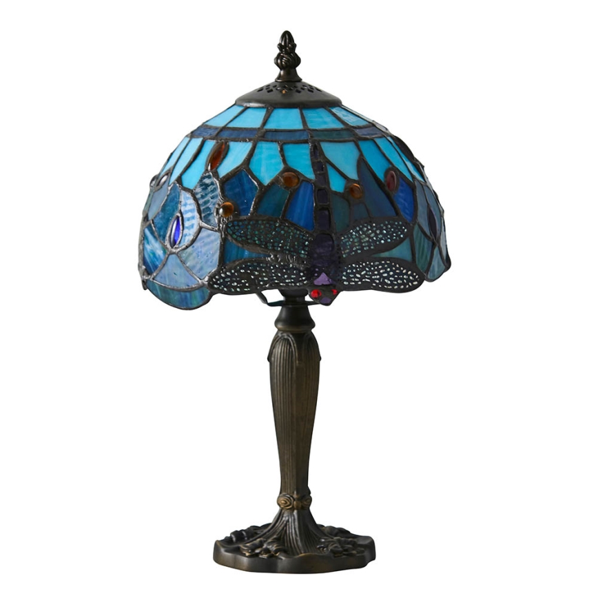 Endon 64088 - Lampă de masă Tiffany DRAGONFLY 1xE14/40W/230V Ø 20 cm