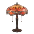 Endon 64093 - Lampă de masă Tiffany DRAGONFLY, Ø 41 cm, 2xE27/60W/230V