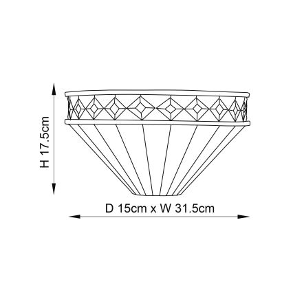 Endon 64149 - Aplică de perete Tiffany FARGO, 1xE14/40W/230V