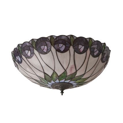 Endon 64173 - Plafonieră Tiffany HUTCHINSON, 2xE27/60W/230V, Ø 50 cm