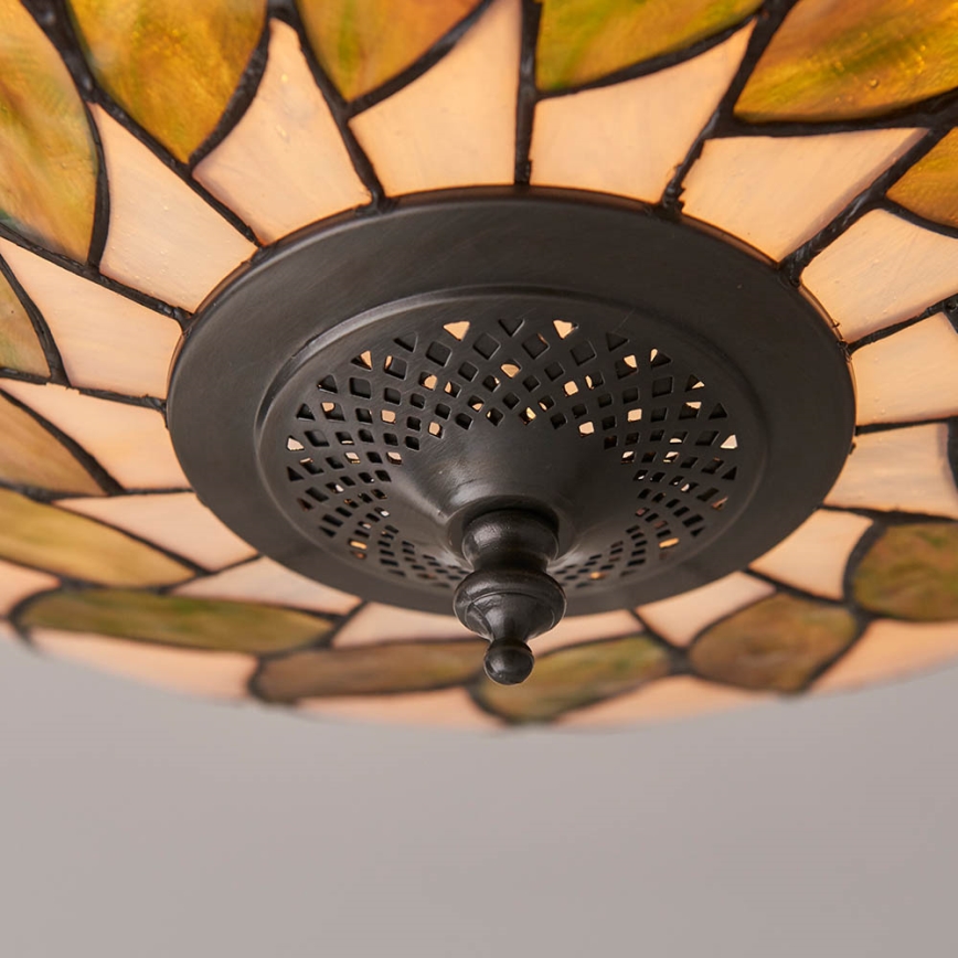 Endon 64173 - Plafonieră Tiffany HUTCHINSON, 2xE27/60W/230V, Ø 50 cm