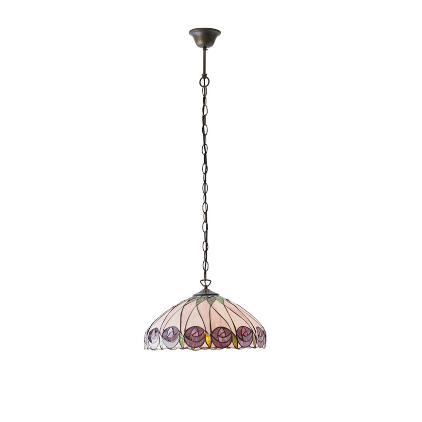 Endon 64176 - Lustră pe lanț Tiffany HUTCHINSON 1xE27/60W/230V Ø 40 cm