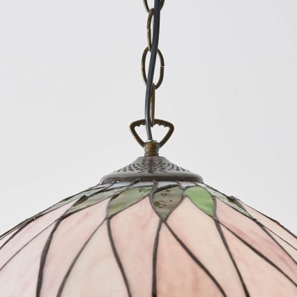 Endon 64176 - Lustră pe lanț Tiffany HUTCHINSON 1xE27/60W/230V Ø 40 cm