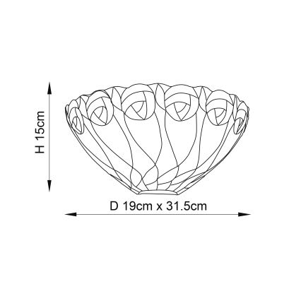 Endon 64178 - Aplică de perete Tiffany HUTCHINSON 1xE14/40W/230V