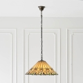 Endon 64194 - Lustru Tiffany JAMELIA pe lanț, 3x E27/60W/230V, diametru 50 cm