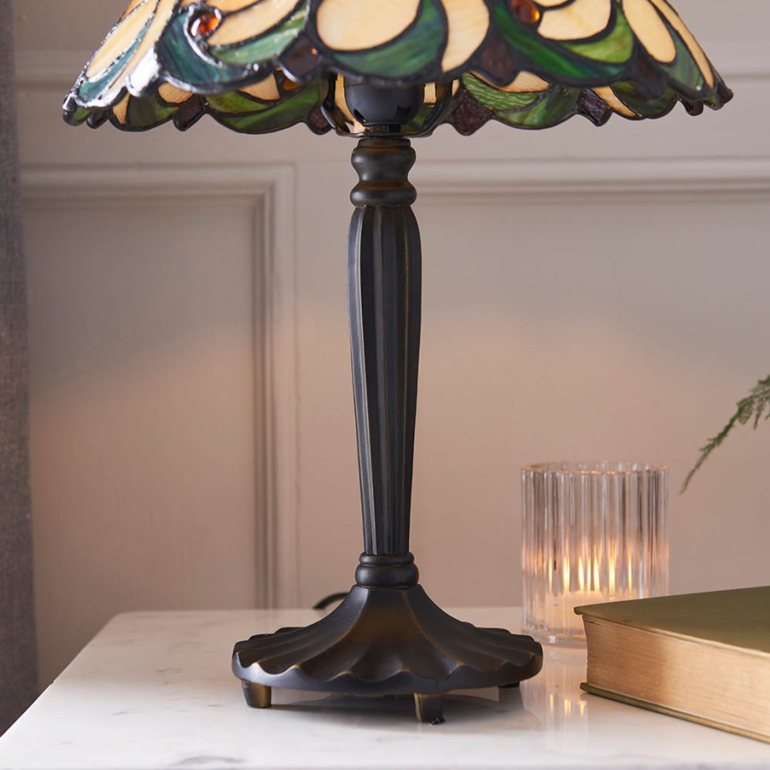 Endon 64195 - Lampă de masă Tiffany JAMELIA 1xE27/60W/230V, Ø 31 cm