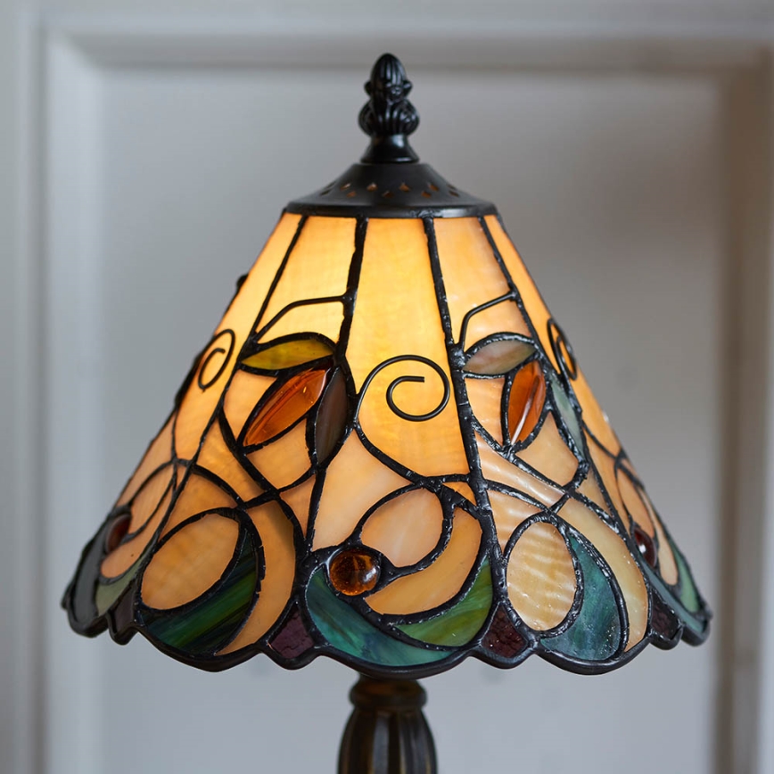 Endon 64196 - Lampă de masă Tiffany JAMELIA, 1xE14/40W/230V, diam. 20 cm