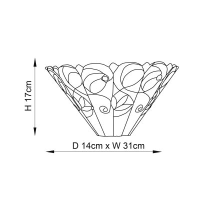 Endon 64198 - Aplica de perete Tiffany JAMELIA 1xE14/40W/230V
