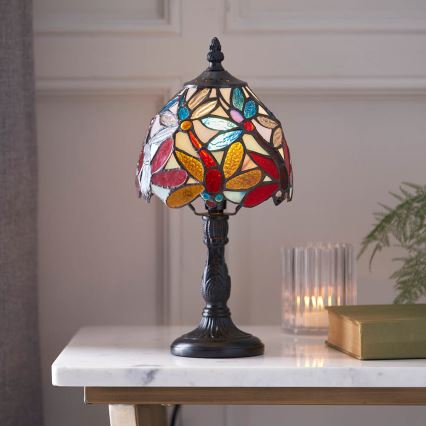 Endon 64246 - Lampă de masă Tiffany LORETTE 1xE14/40W/230V, diametru 15 cm