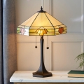 Endon 64286 - Lampă de masă Tiffany NEVADA, 2xE27/60W/230V, Ø 40 cm